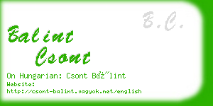 balint csont business card